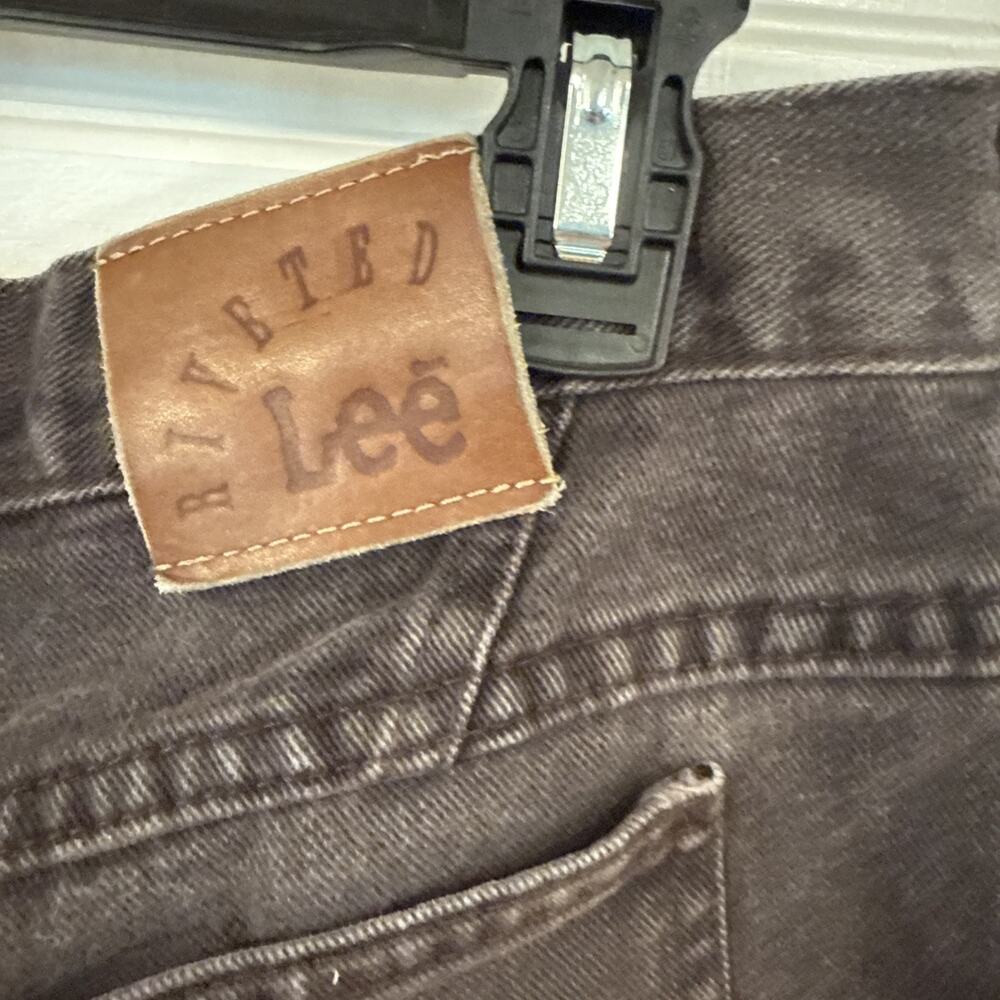 Vintage black denim Riveted by Lee jeans, Size 20 - Picture 5 of 7